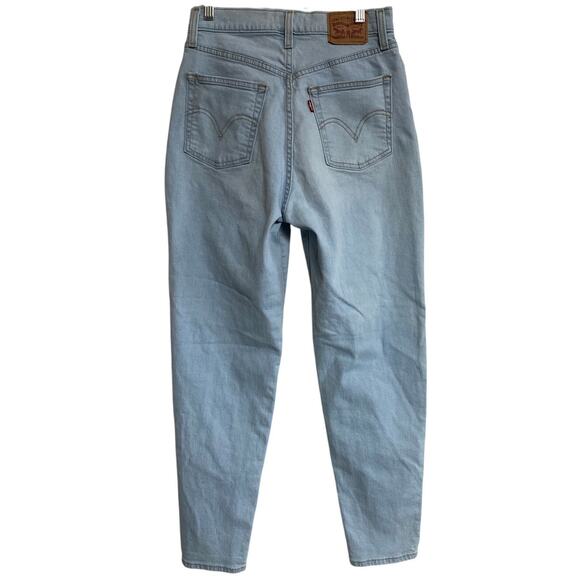 Levi's 724 High Waisted Taper Super Light Wash Jeans 27 X 28- Excellent - Picture 4 of 15